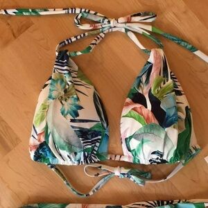 La Blanca In the Moment Tropical Print Halter Bikini Top